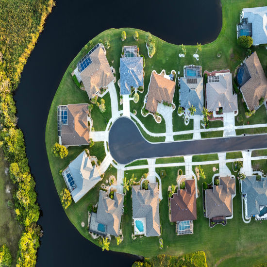 Real Estate Listing Ariel Drone View